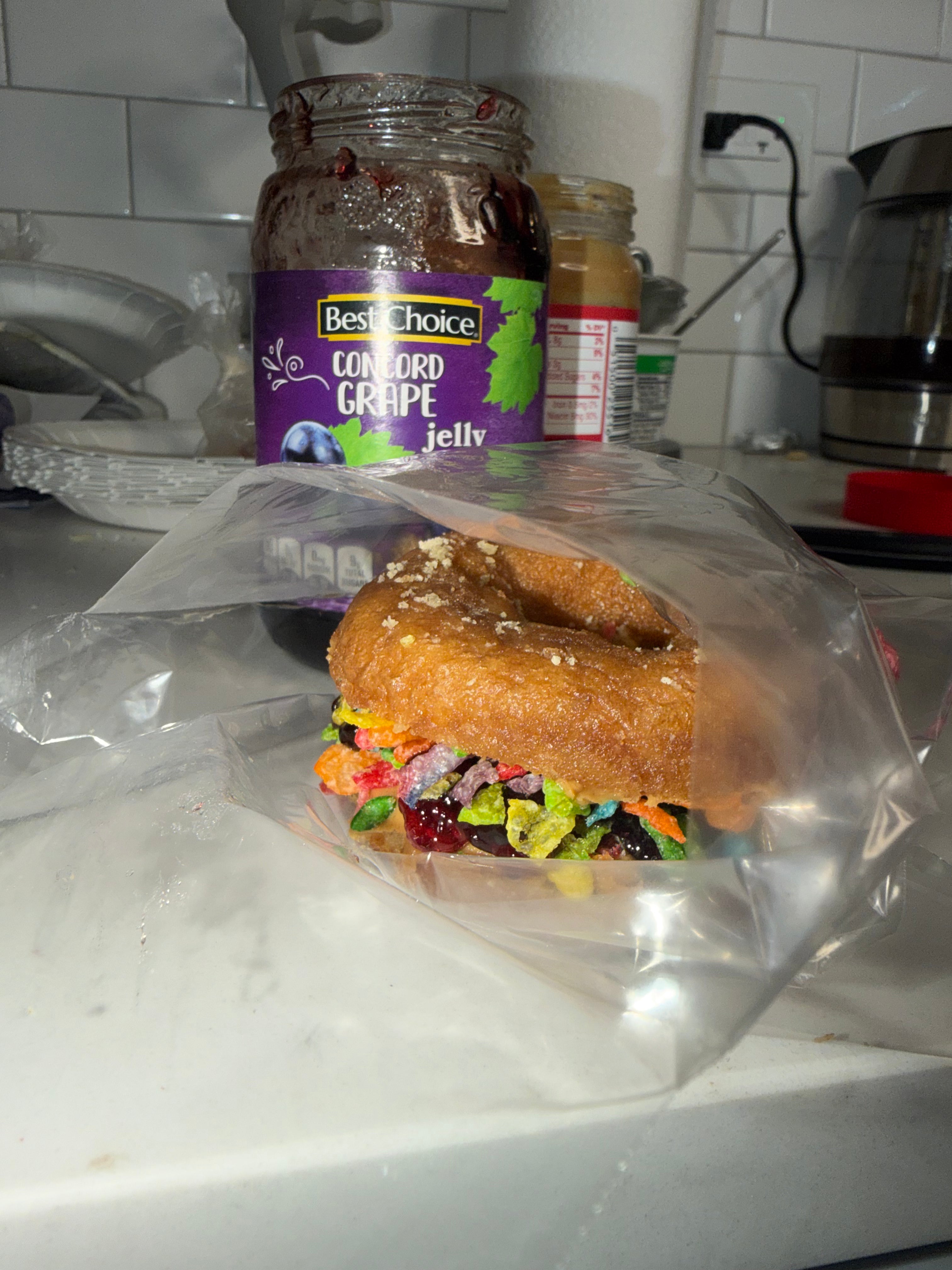 Super Donut PB&J Burger